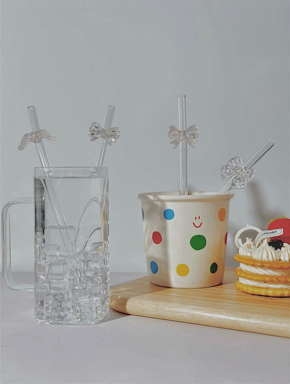 Glass Straw With Bow