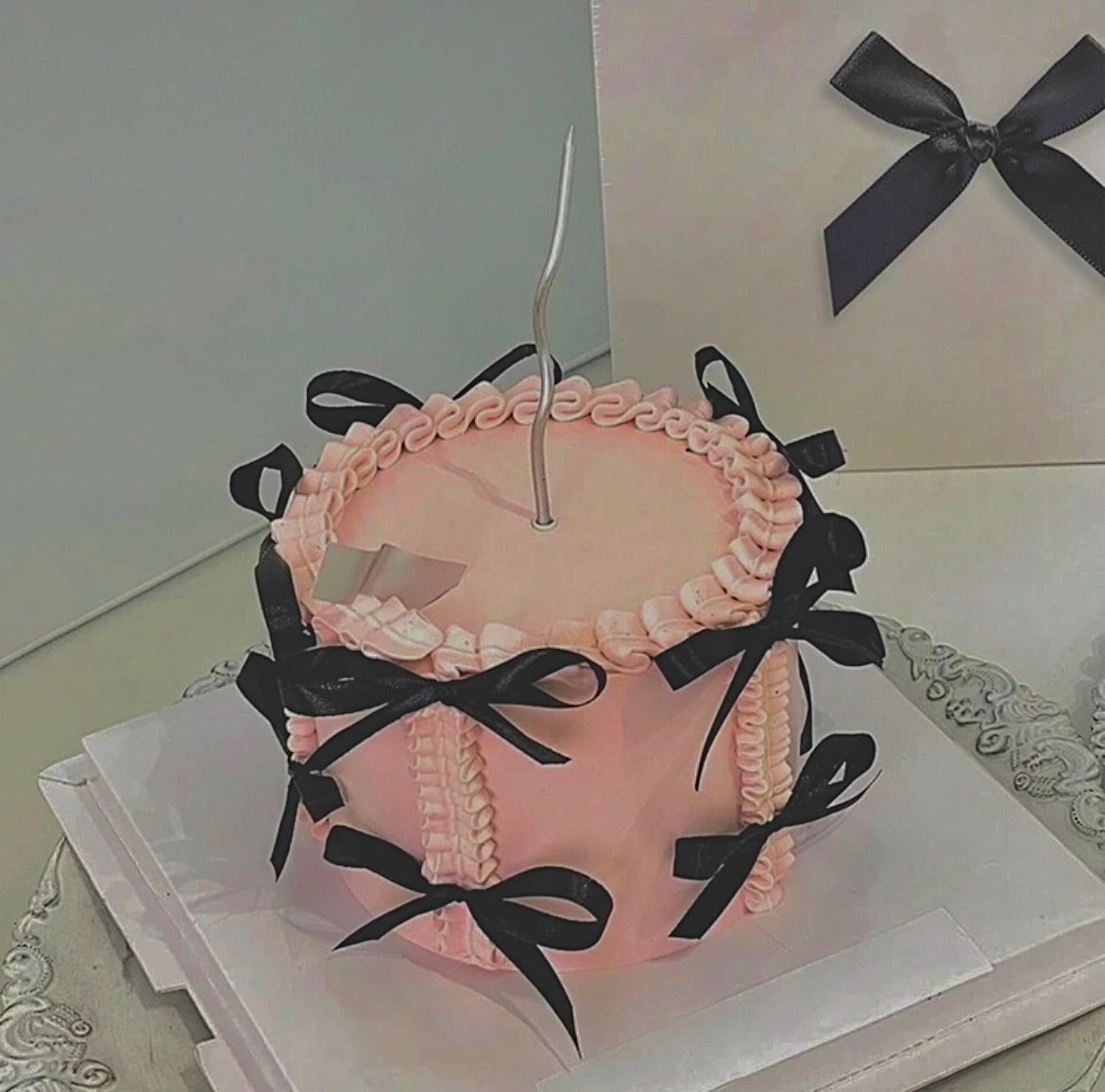 Black Bow Decoration
