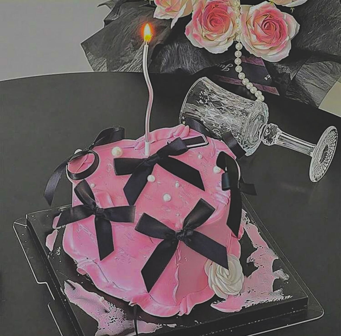 Black Bow Decoration